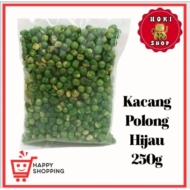 

*HOKI SNACK* Kacang Polong Hijau Tanpa Tepung 250gr / Kacang Kapri / Kacang Polong Ijo