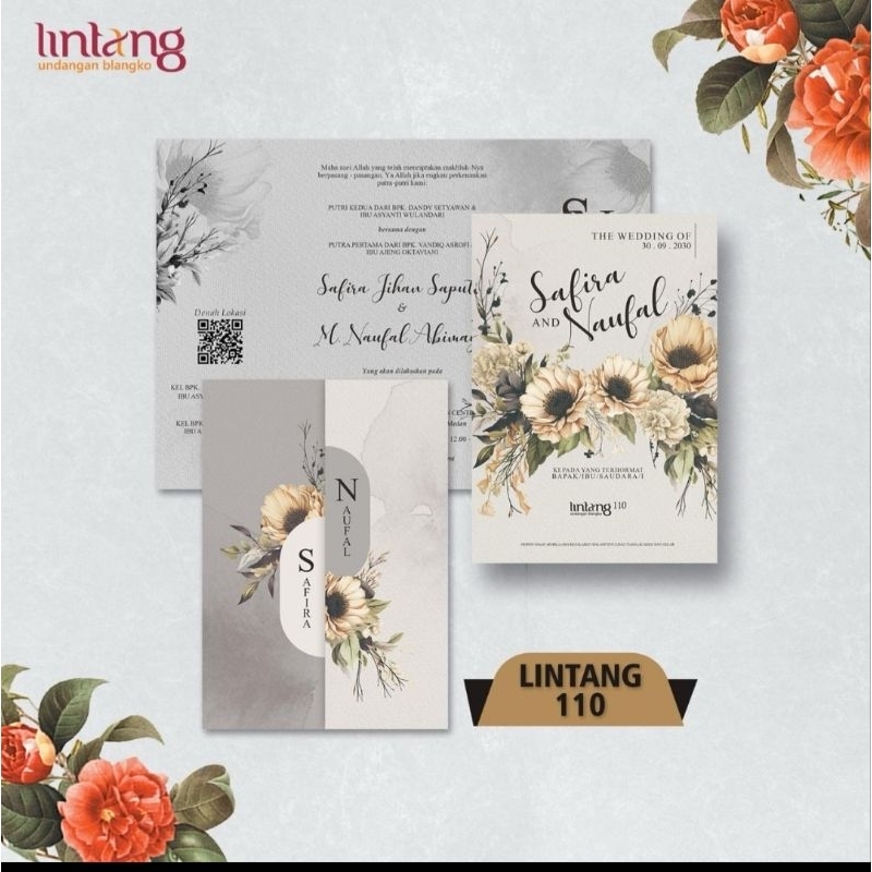 Undangan Model Lipat 3|Undangan Termurah|Undangan Simple Murah|Undangan Termurah Pontianak