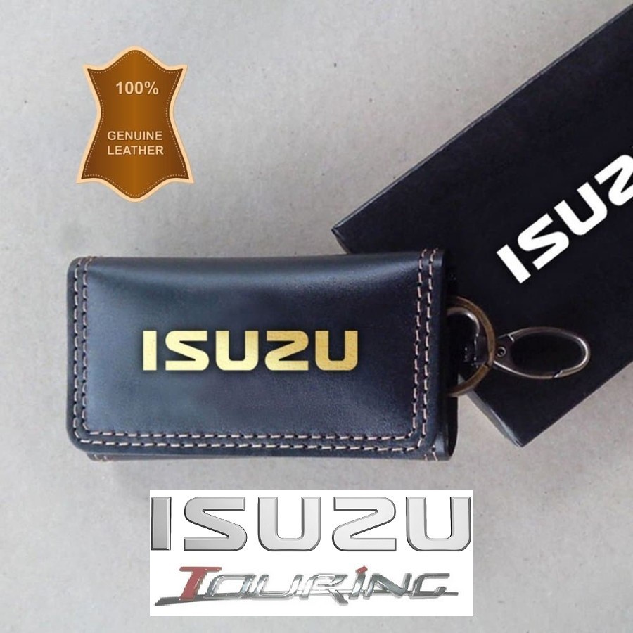 Dompet Gantungan Kunci STNK Mobil ISUZU TOURING Keychain KULIT ASLI