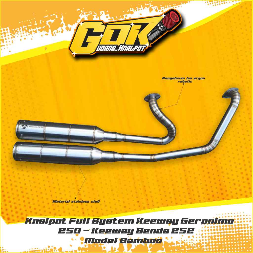 Knalpot Racing Keeway Geronimo 250 - Keeway Benda 252 PNP