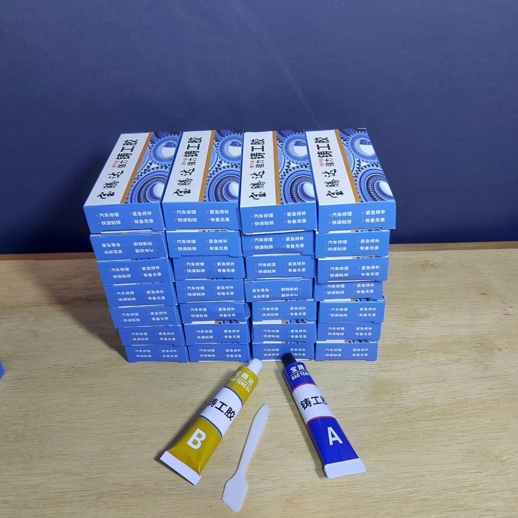 

Lem Perekat Super Kuat Serbaguna Caster Glue A+B Perekat Cepat Instan Bahan Logam Besi, Baja, Tembaga, Seng, Aluminium, Kayu, Plastik dan Keramik.