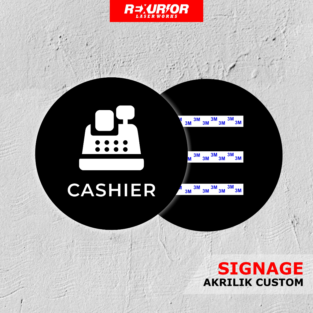 Signage Cashier Signboard Akrilik Kasir Papan Penanda