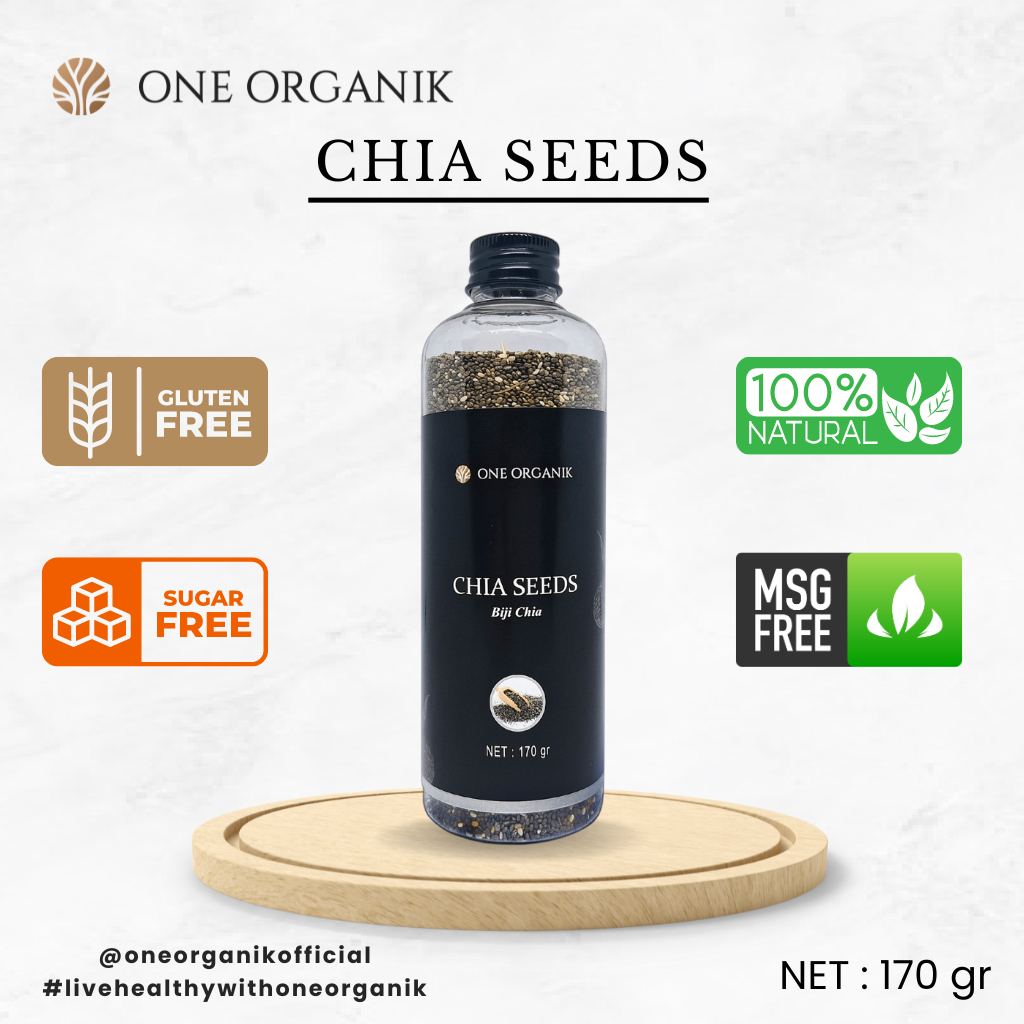 

One Organik – Chia Seed Organik Detox/Diet Herbal Asli Meksiko Premium Quality Grade A Non GMO | (170 gr)