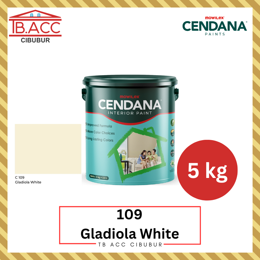Cat Tembok Mowilex Cendana 109 Gladiola White - 5 kg