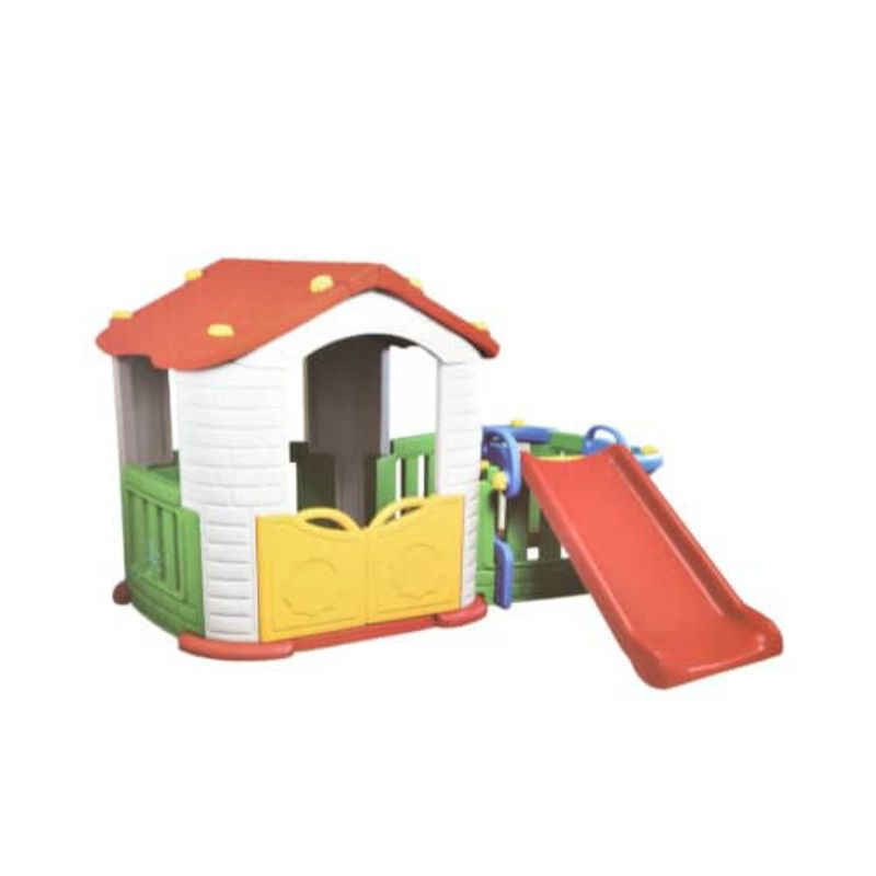 Big Happy Playhouse Dengan Perosotan Anak