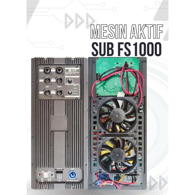 Power Kit Subwoofer Aktif 18 inch SUB FS 1000DSP Pro Built Up Mesin Sub Aktif 18 inch