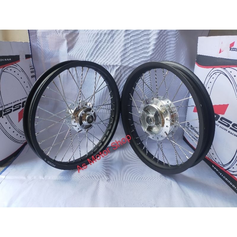 Sepaket velg set rossi lebar 160 - 185 ring 17 tromol set jari2 Jupiter z vega fizr Jupiter mx old