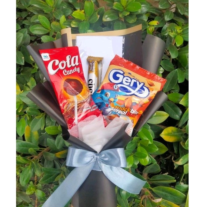 

buket mini angpao 1 slot uang & snack untuk lebaran , dll.