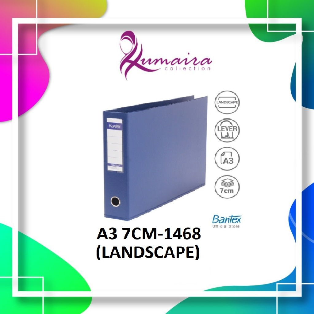 

BANTEX LANDSCAPE 7CM LEVER ARCH FILE / ORDNER A3 -1468 BLUE