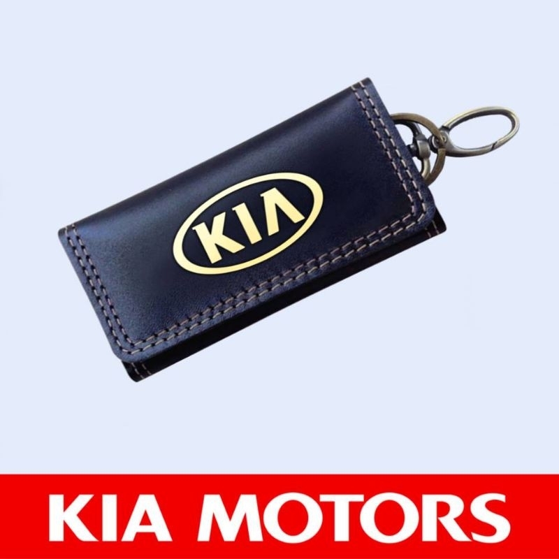 Dompet Kulit Gantungan Kunci STNK Mobil KIA Keychain KULIT ASLI