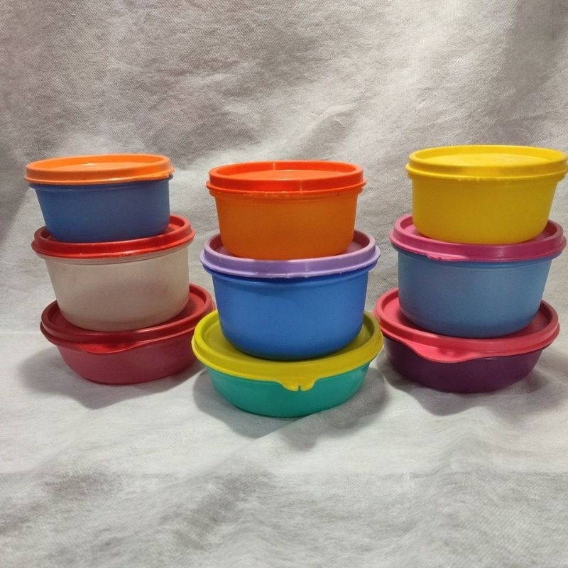 Paket makan balita mpasi junmod rice bowl snack cup Tupperware ori second preloved