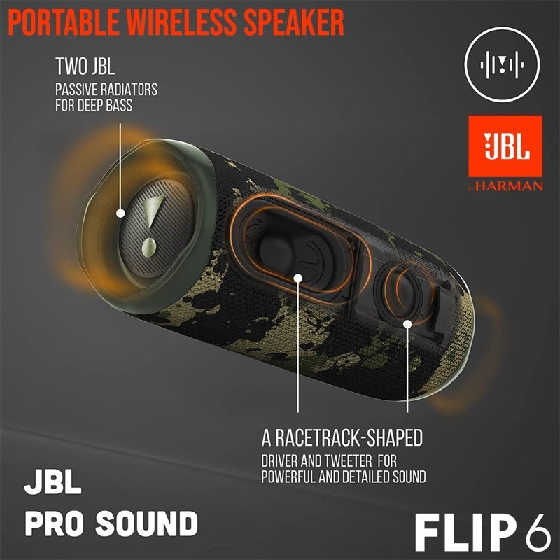 JBL Speaker Bluetooth JBL Flip 6 Wireless Portable Stereo Bass IPX7 FLIP5 Speaker Super Bass OEM