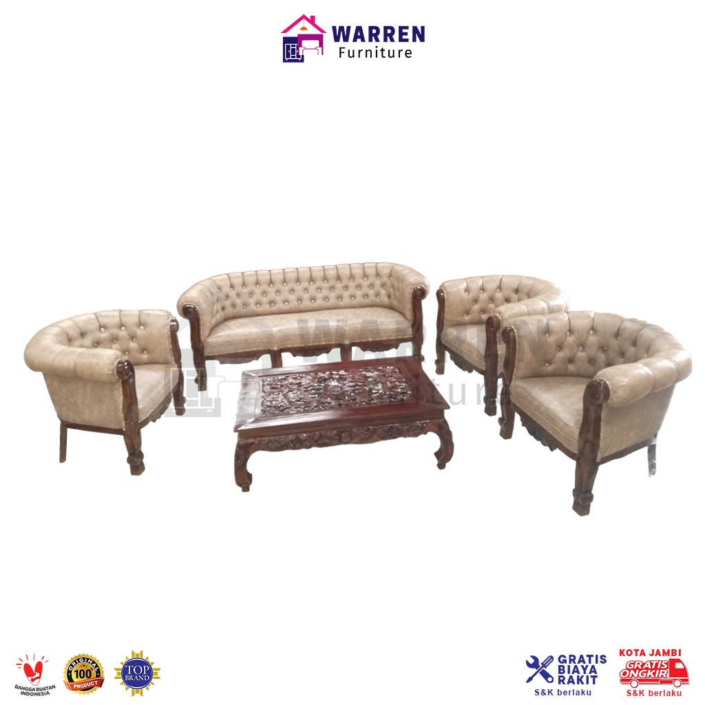 Sofa / Kursi Tamu Kayu Jati Jepara - Havana royal 3111 natural