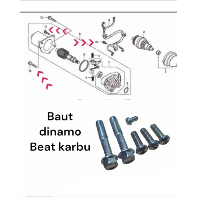 baut dinamo stater honda beat karbu