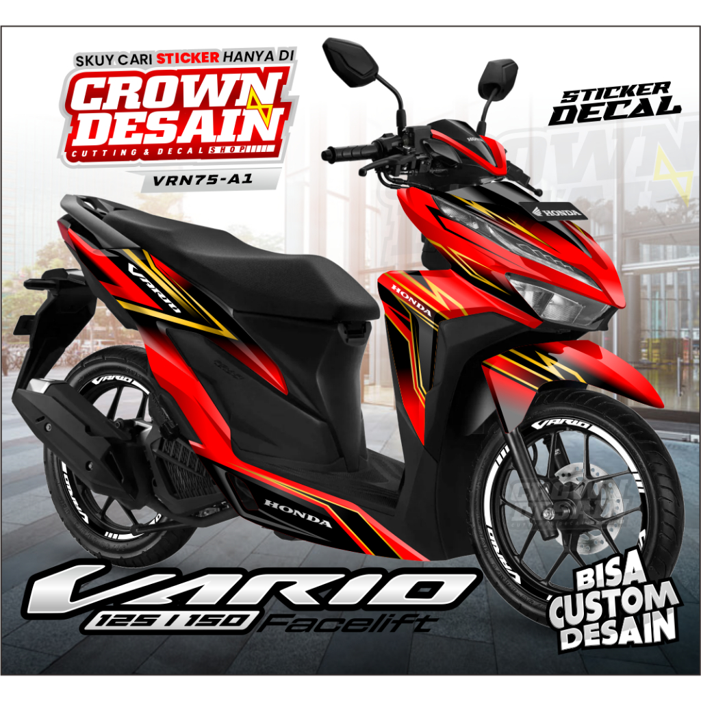 Stiker Decal Fullbody Vario Led New 125/150 Desain Minimalis Custom Dekal Fullbody Motor Vario New G