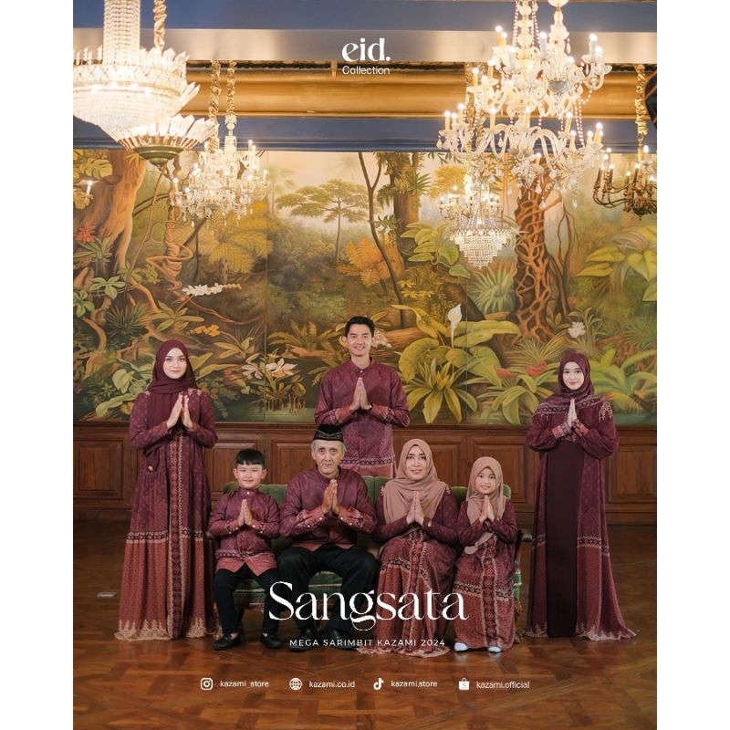 HARGA DP - Sangsata Mega Sarimbit Kazami - Sangsata New Color - Maroon - Sangsata Sarimbit Maroon by
