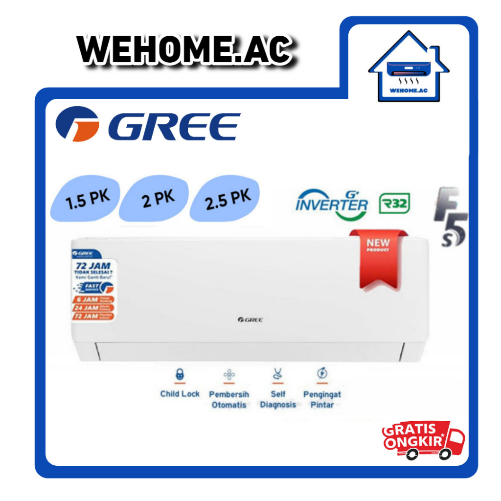 Ac Gree 1.5 - 2.5 PK Inverter GWC-F5S AC Gree 1.5 PK / AC Gree 2 PK / AC Gree 2.5 PK Inverter