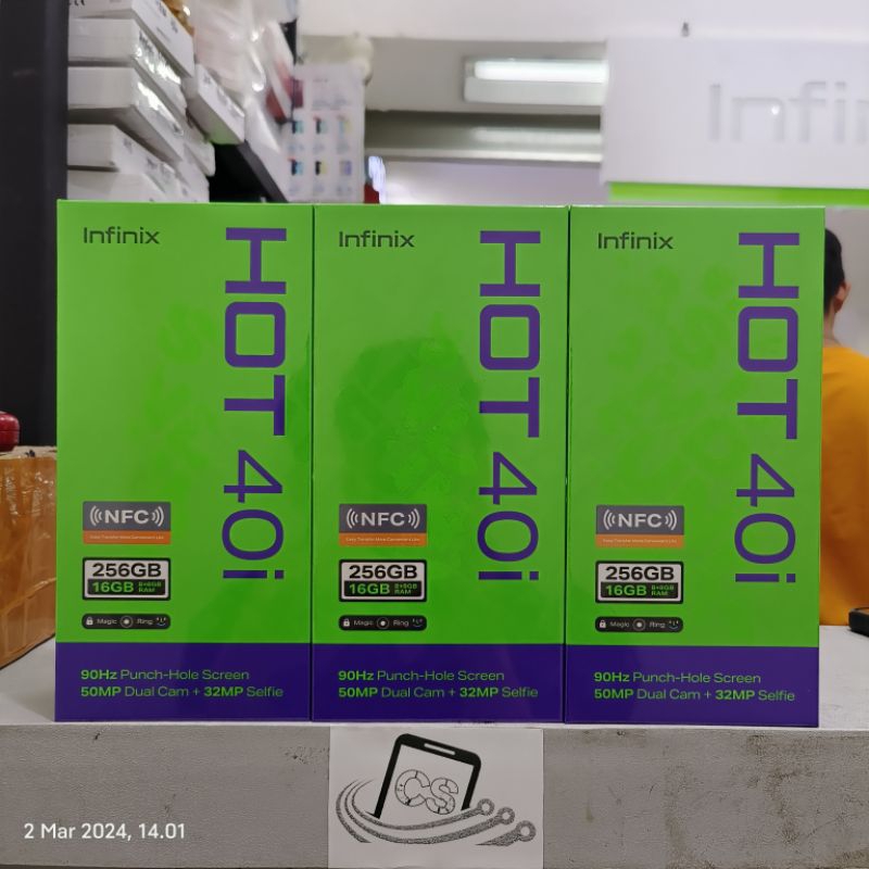 INFINIX HOT 40i RAM 8/256 GARANSI RESMI