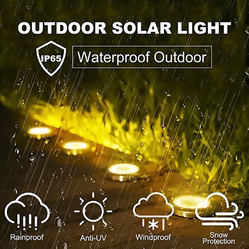 Lampu LED Tanam Solar Panel Outdoor Lampu Hias Tanah Tanam