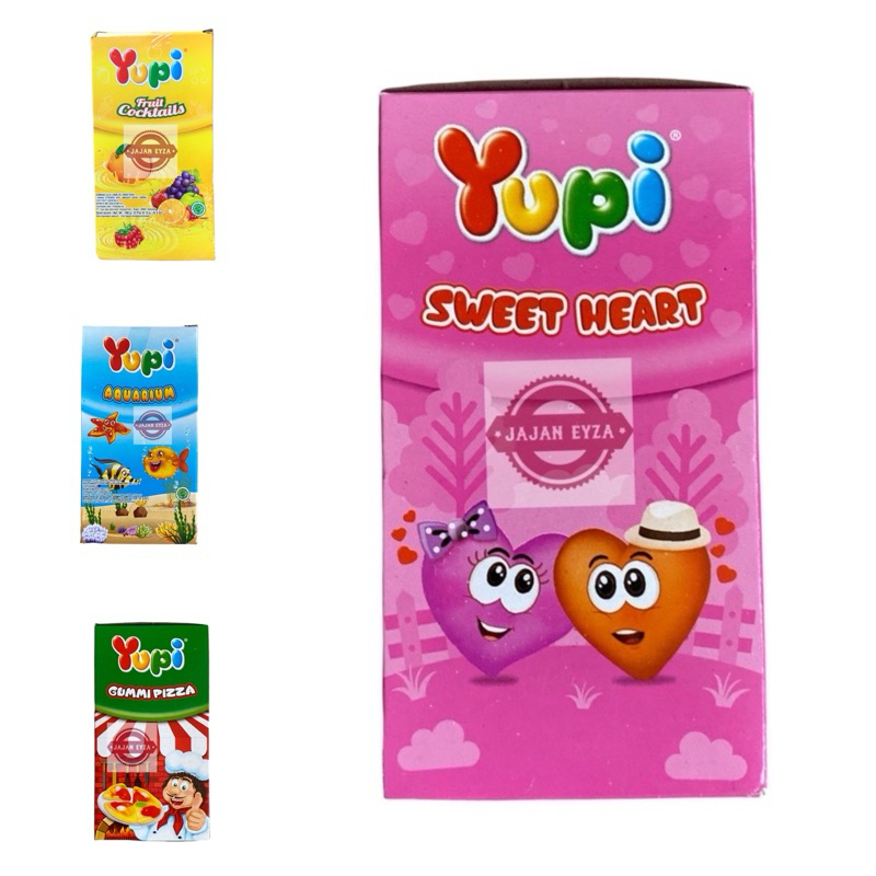 

PERMEN YUPI BOX ISI 12pcs / YUPI SWEET HEARR YUPI PIZZA YUPI AQUARIUM / PERMEN ANAK ANAK YUPI TERMURAH