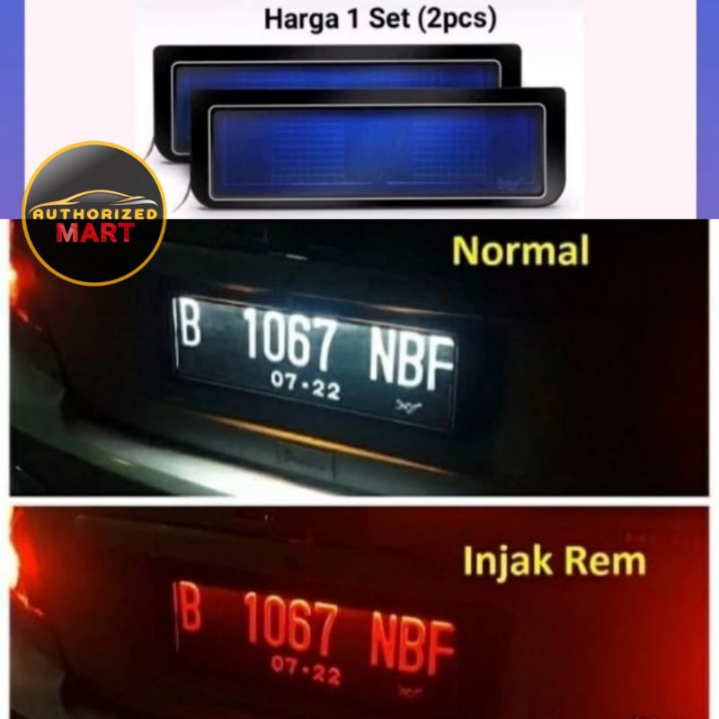 Dudukan Plat Nomor Mobil Cover Akrilik LED Acrylic Universal Baja Stainless Plastik Putih Hitam Avan