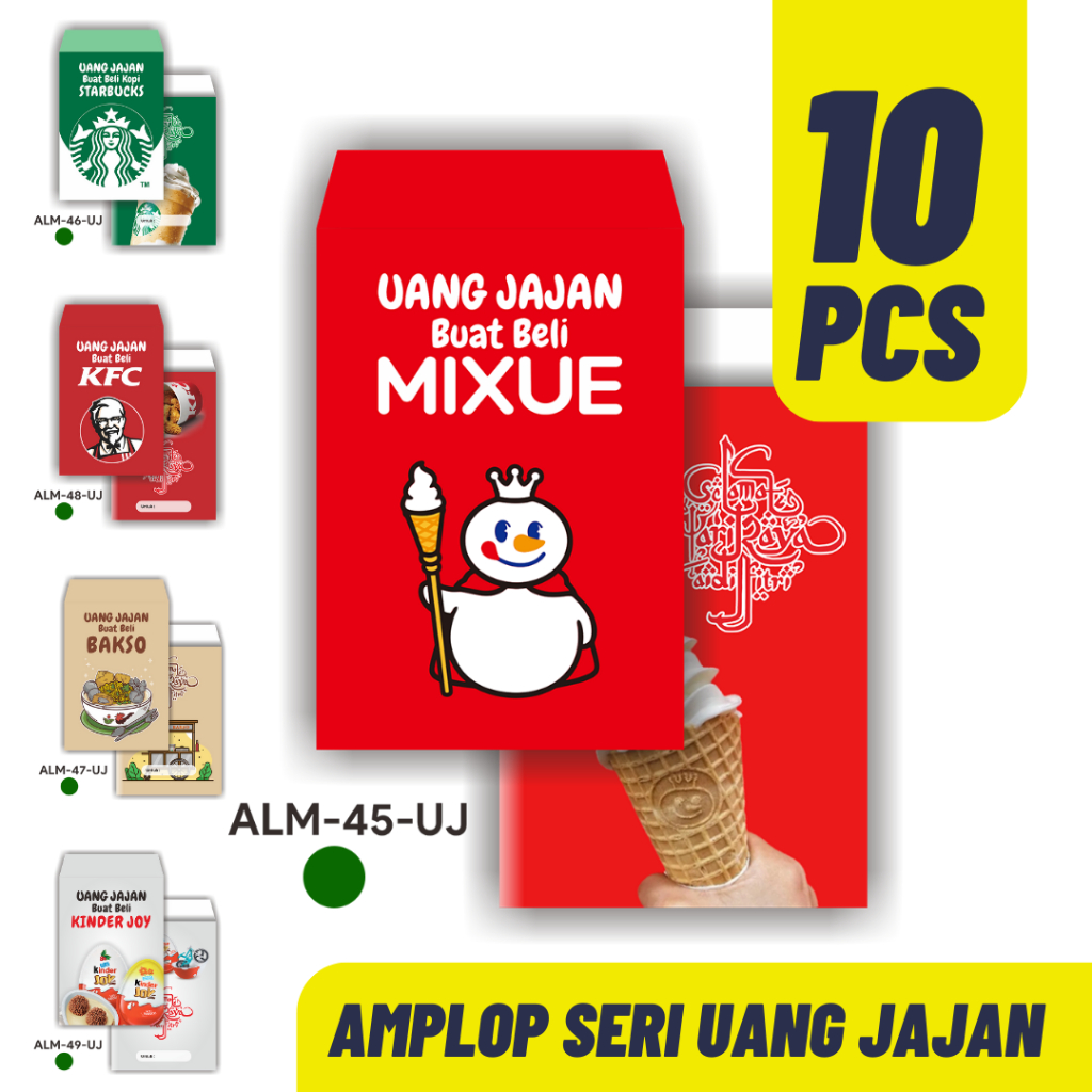 

AMPLOP LEBARAN 2025 ISI 10 PCS SERI UANG JAJAN