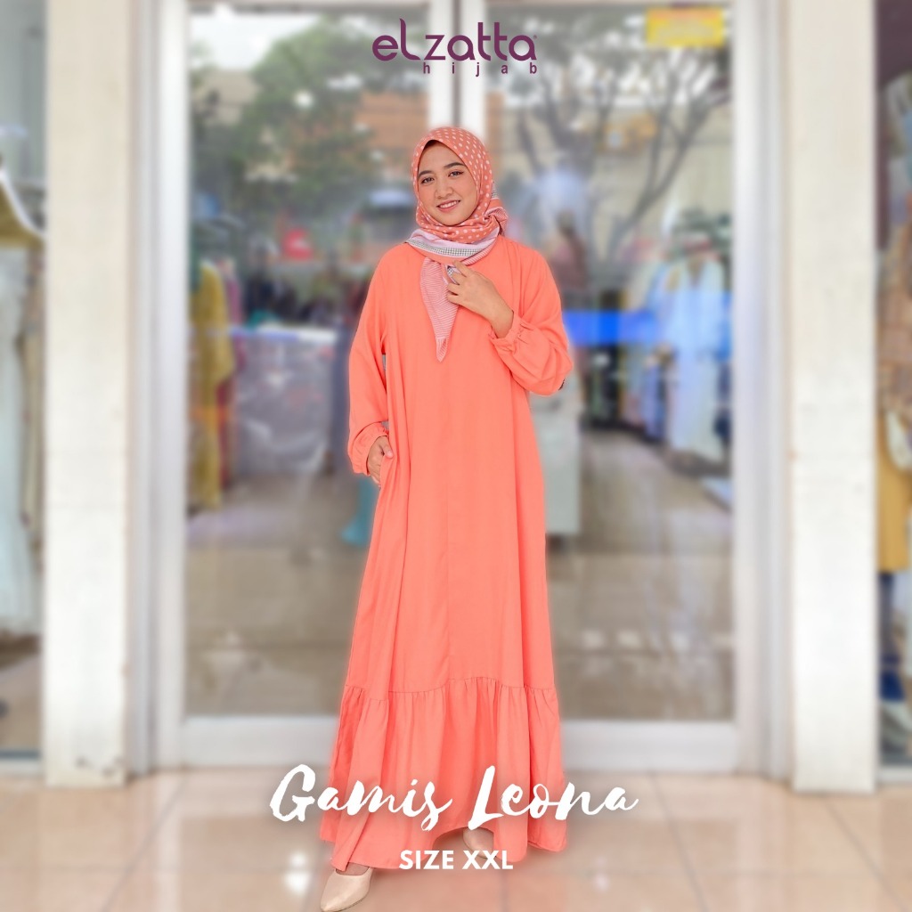 ELZATTA BAJU GAMIS TERBARU DRESS MUSLIM BAJU GAMIS MOTIF POLOS BIG SIZE XXL