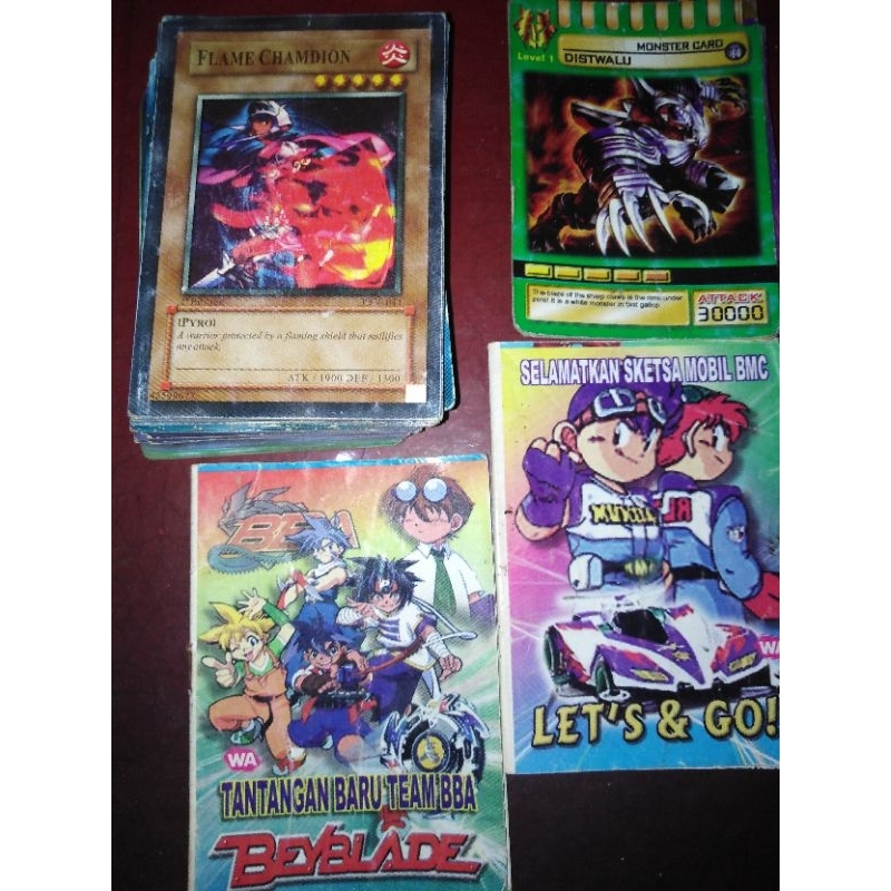 Random kartu yugioh+komik mini jadul+ryuki+ben10