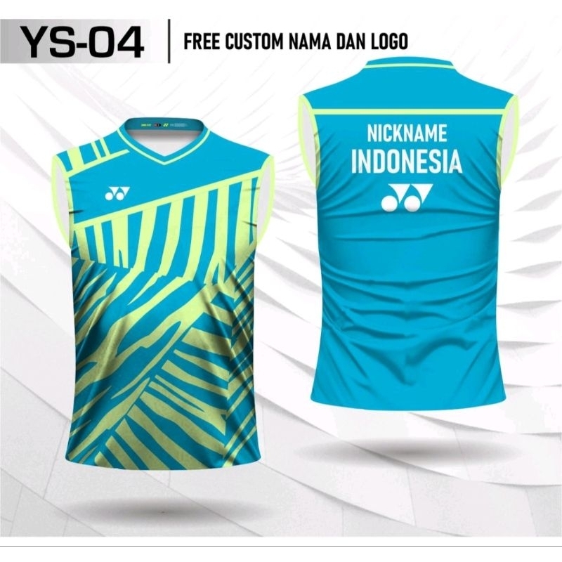 Jersey bulutangkis tanpa lengan kaos baju badminton yonex terbaru
