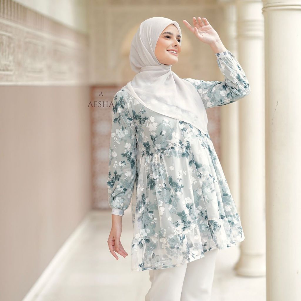 Afsha Odelia Blouse Atasan Wanita Motif Bunga