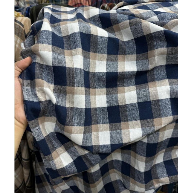 VQP953 KODE 77 Kain Flanel Kotak Motif Uniqlo Import Premium ShirtKemejaDress gengflannel flanneluni