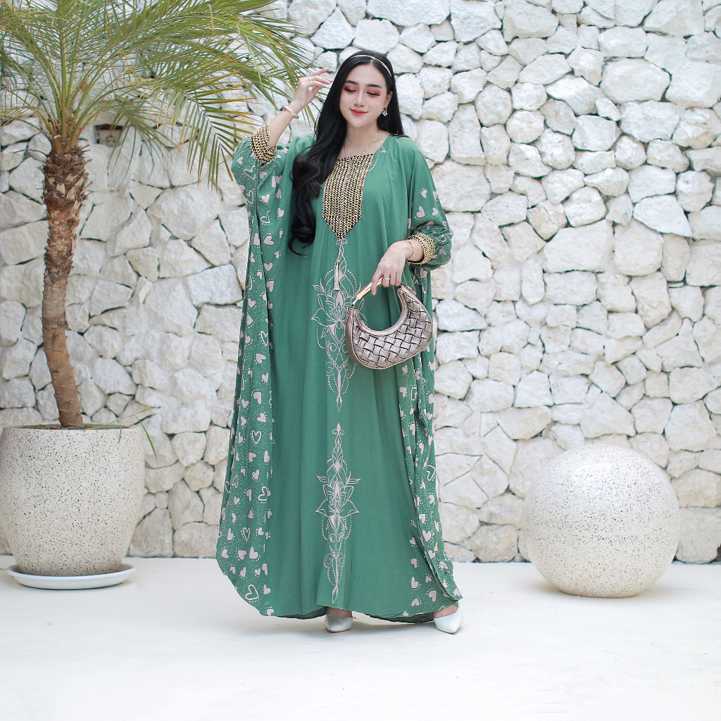 Kaftan Batik Kaftan Gamis Jumbo Kaftan Rayon Gamis Renda Sultan viral Kaftan Lebaran