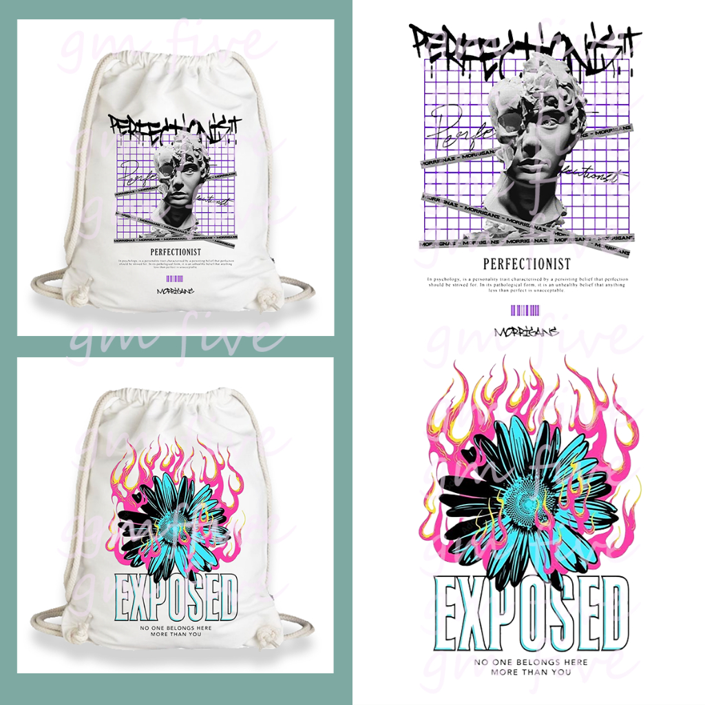 Tas Serut Pria Wanita Motif Distro Kece