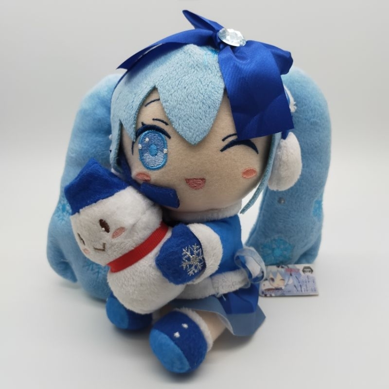 Boneka Plushie Hatsune Miku Yuki Miku Official Piapro