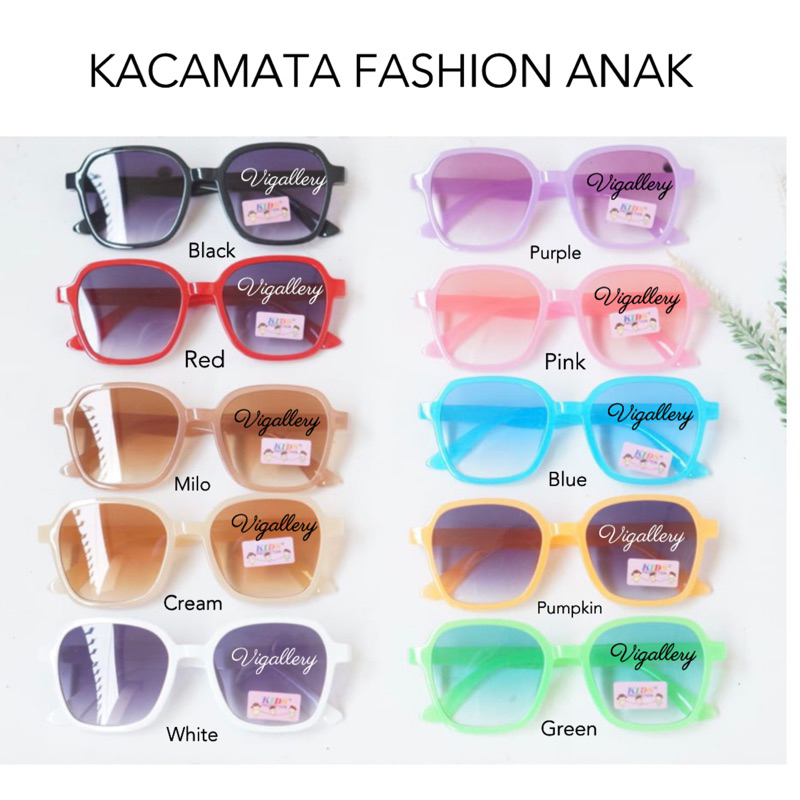 KACAMATA ANAK FASHION COWOK CEWEK MODEL KOTAK VIRAL