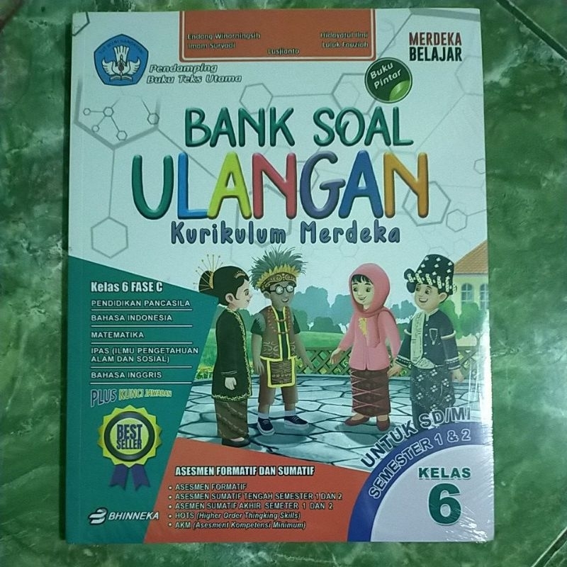 Buku Bank soal ulangan untuk SD/MI kelas 6 kurikulum merdeka