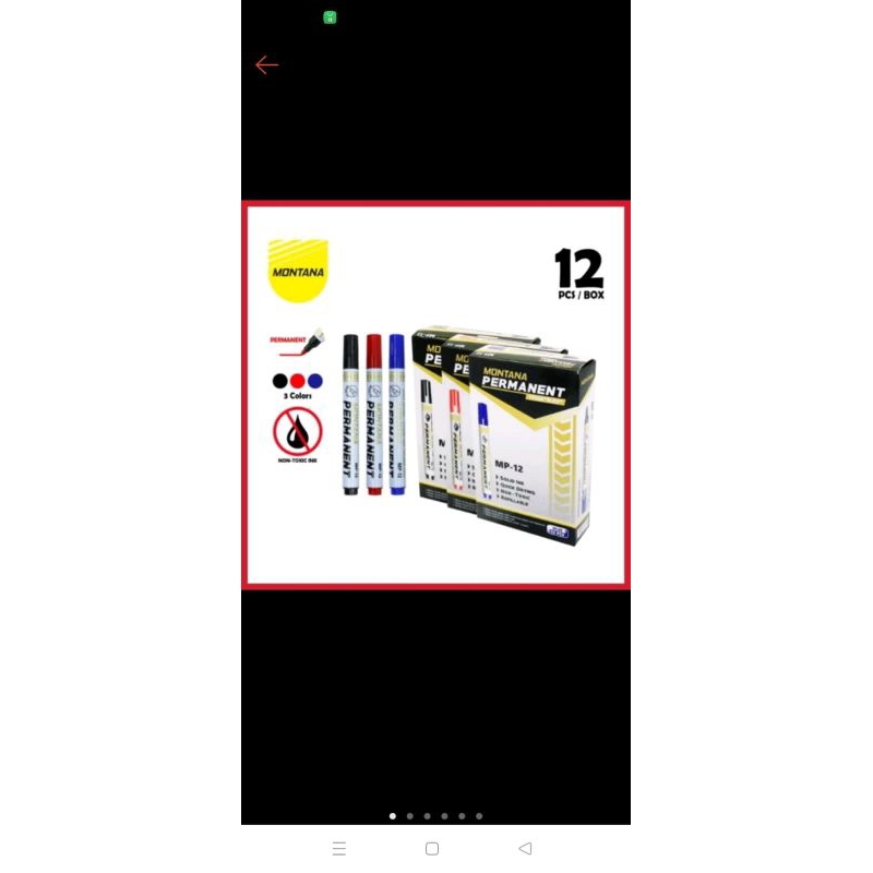 

spidol permanent warna hitam 1 kotak isi 12pcs