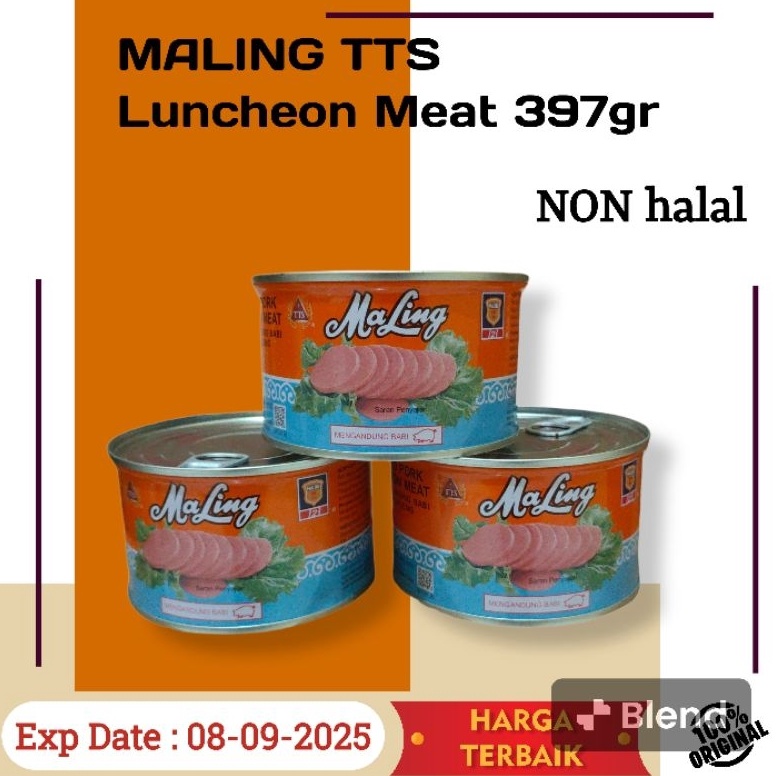 

URP541 COD TERMURAH Maling TTS Canned pork Luncheon Meat 397gr NON HALAL