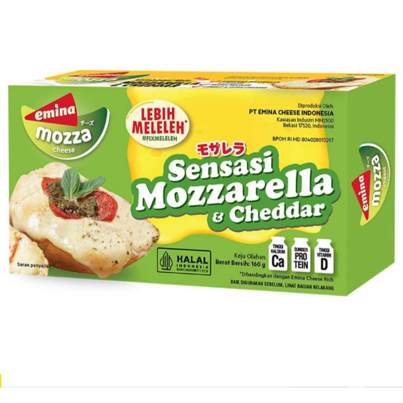 

EMINA Keju Mozzarella Cheddar 160 Gram