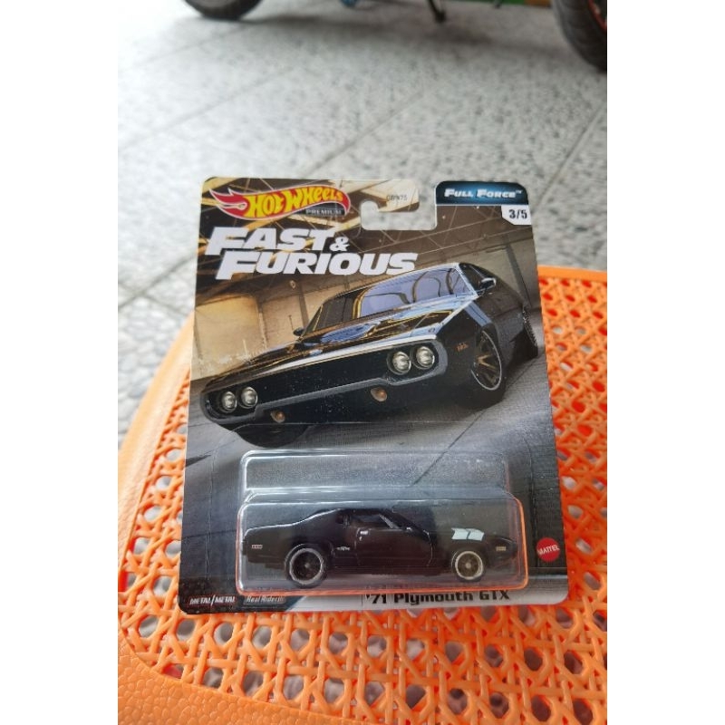 Hot Wheels Full Force 71 Plymouth GTX Black Hw Fast Furious