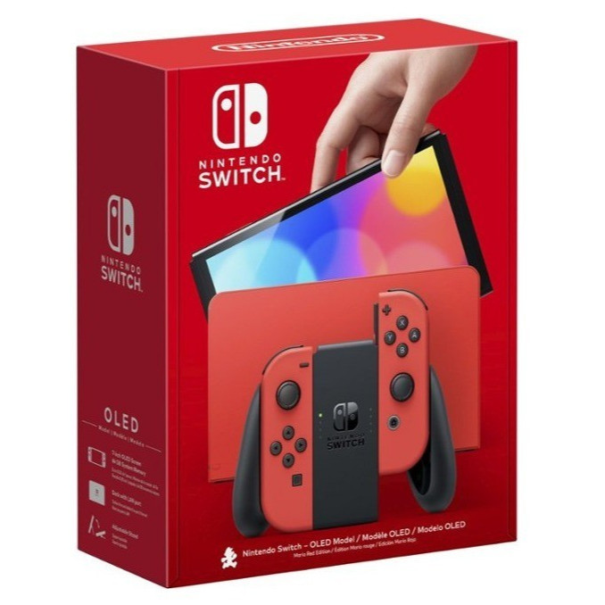 Nintendo Switch OLED Console Mario Red Edition CFW Memori 128GB isi Game Full