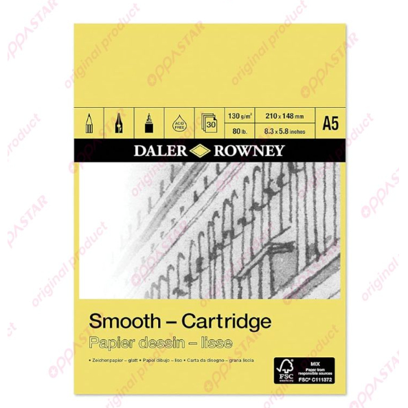 

Buku Sketsa Daler Rowney Smooth Cartridge A5 403010500 - PAD