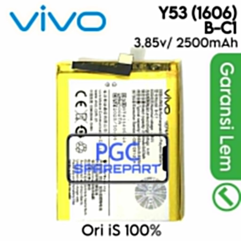 Baterai B-C1 / BC1 / Vivo Y53 / 1606 / 1606A - Batu Batre Batrai Batri Batrei Batere Baterei Battery