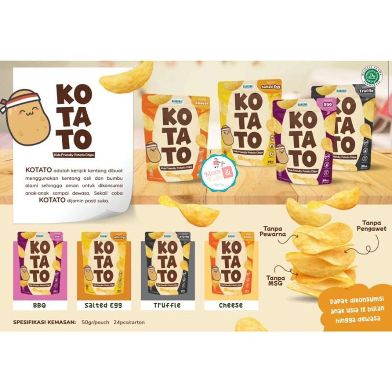 

KOKOBI KOTATO POTATO CHIPS KERIPIK KENTANG 50GR | SNACK CEMILAN ANAK & DEWASA