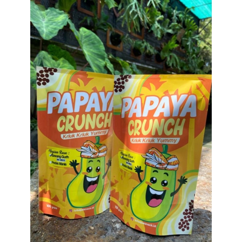 

papaya crunch / cemilan enak dan sehat / keripik pepaya muda