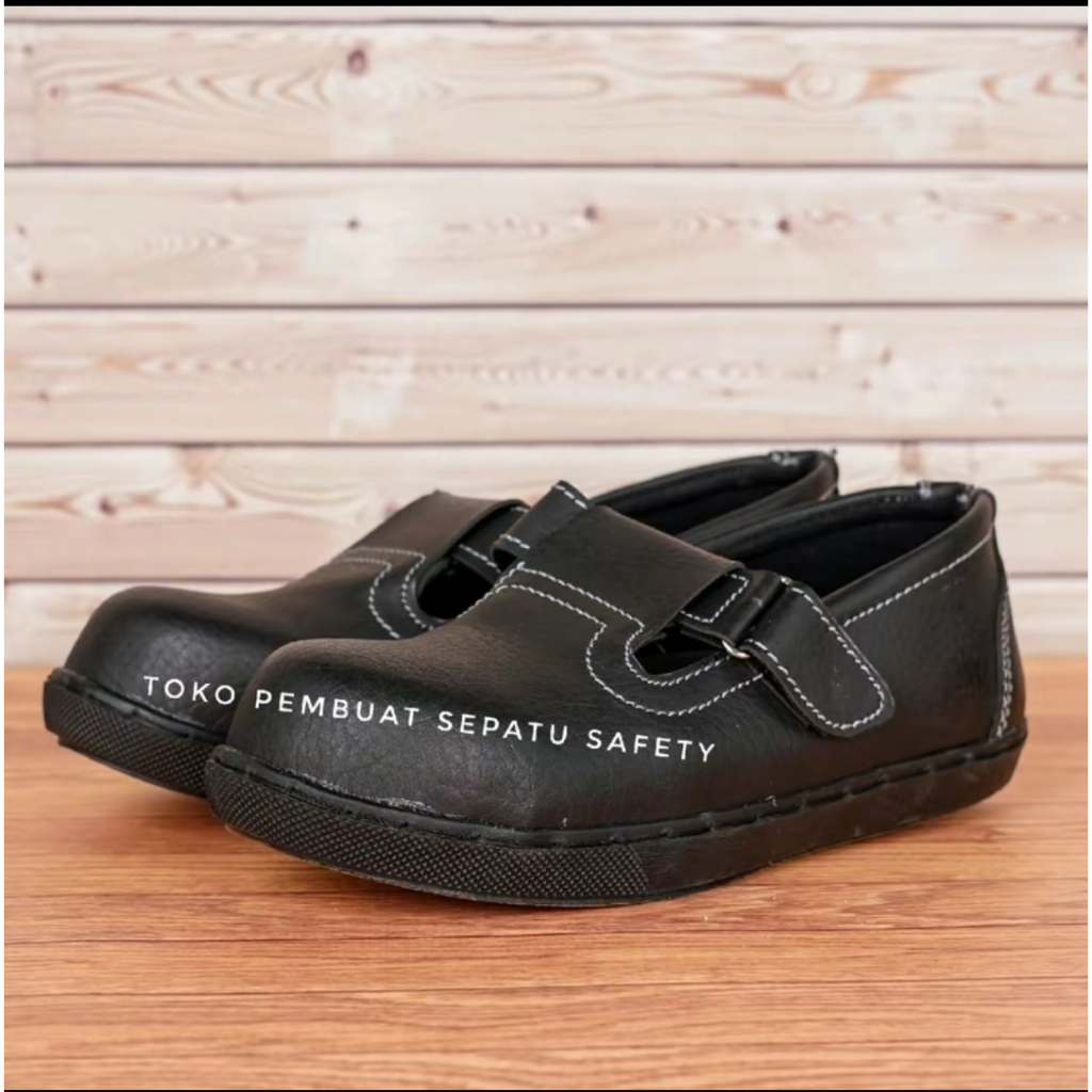 Sepatu Safety Perempuan Safety Cewek Terlaris Anti Licin Tahan Air Keselamatan Kerja Pabrik Pom Kant