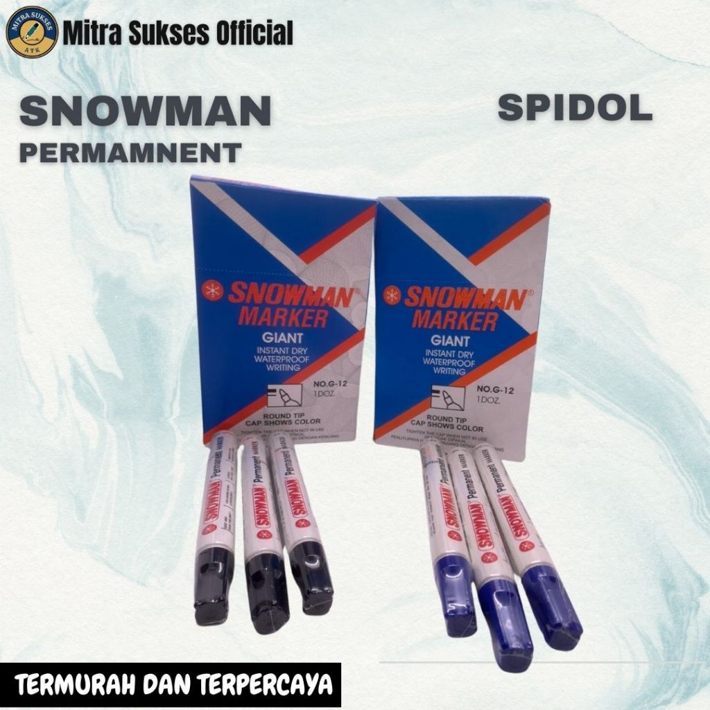 

SPIDOL SNOWMAN PERMANENT G-12 1PACK (12pcs) PASTI MURAH