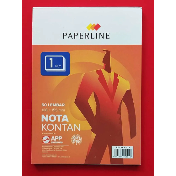 

Nota Kontan Paperline 1 Ply isi 50Lbr. 1 Pak (10Pcs)