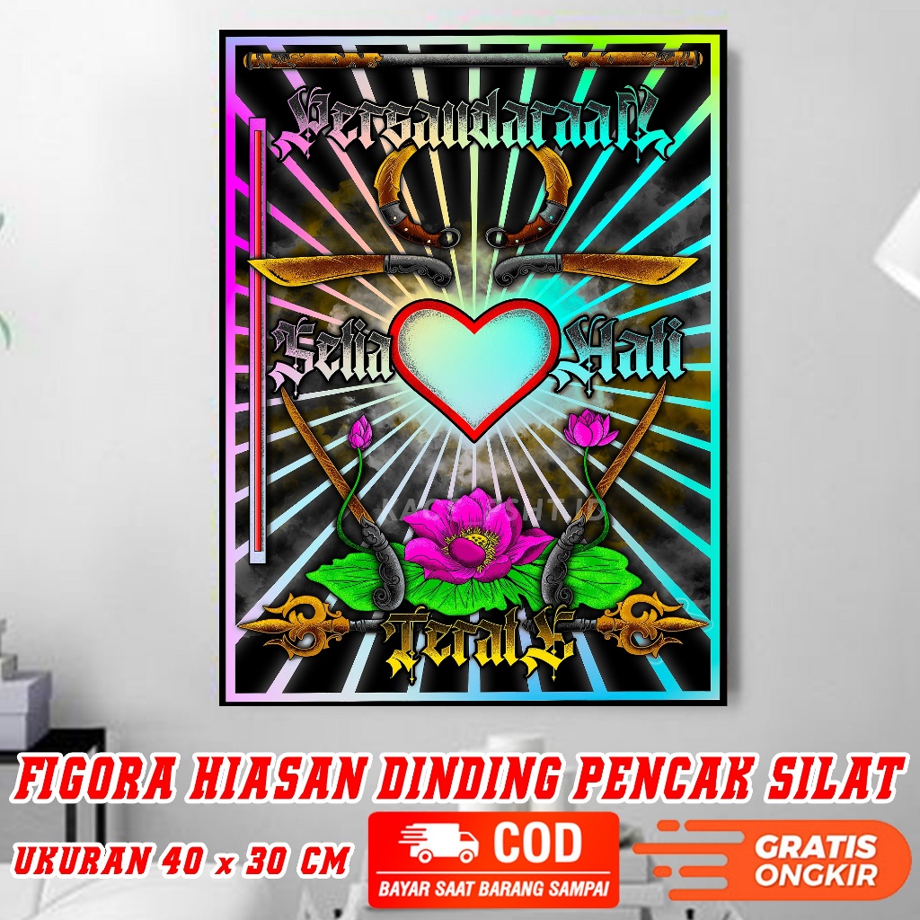 FIGORA PSHT LAMBANG Hologram The Culture UKURAN BESAR 30x40 cm