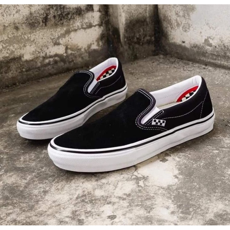 Vans Slip On Pro Skateboarding Black White